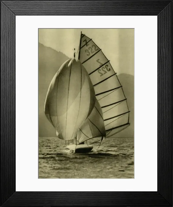 Framed Print : Sailing on the Attersee, Upper Austria, c1935. Creator: Unknown Framed Print : Sailing on the Attersee, Upper Austria, c1935. Creator: Unknown