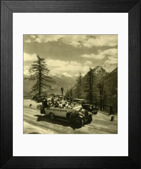 Framed Print : Mountain view at Schoneck on the Grossglockner High Alpine Road, Austria, c1935 Framed Print : Mountain view at Schoneck on the Grossglockner High Alpine Road, Austria, c1935