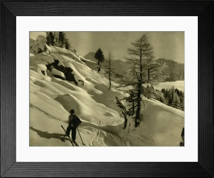 Framed Print : Skiing at Ankogel, Austria, c1935. Creator: Unknown Framed Print : Skiing at Ankogel, Austria, c1935. Creator: Unknown