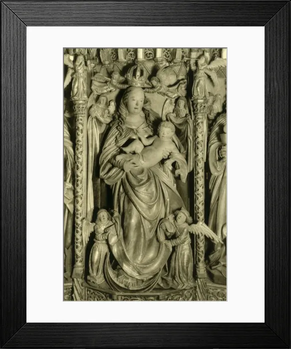 Framed Print : Alterpiece, Hallstatt parish church, Hallstatt, Upper Austria, c1935. Creator: Unknown Framed Print : Alterpiece, Hallstatt parish church, Hallstatt, Upper Austria, c1935. Creator: Unknown