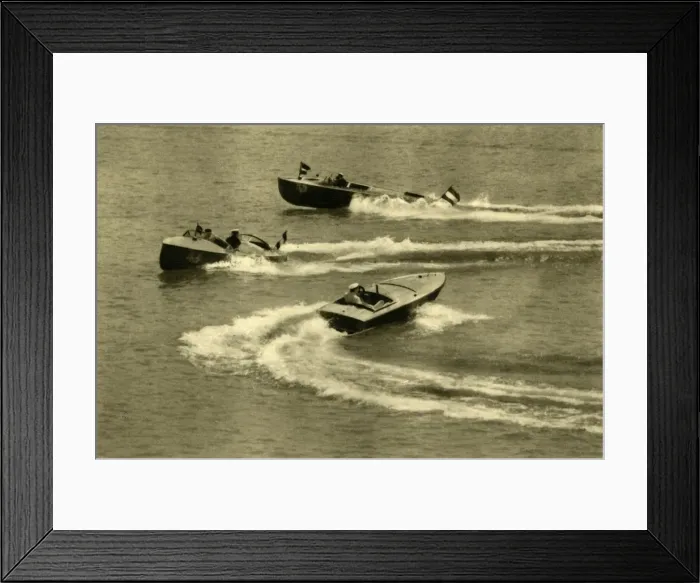 Framed Print : Motorboat race, Worthersee, Carinthia, Austria, c1935. Creator: Unknown Framed Print : Motorboat race, Worthersee, Carinthia, Austria, c1935. Creator: Unknown