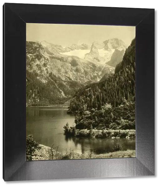 Vorderer Gosausee and the Dachstein Mountains, Upper Austria, c1935. Creator: Unknown