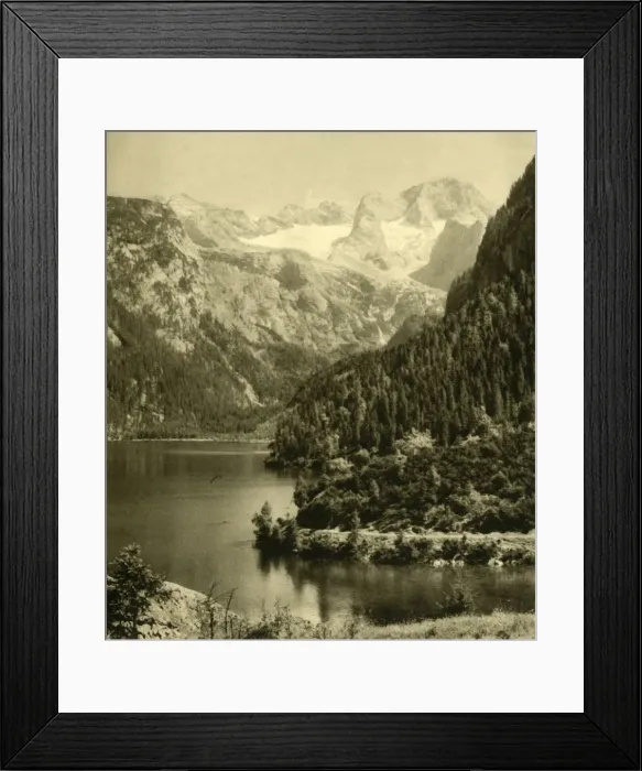 Framed Print : Vorderer Gosausee and the Dachstein Mountains, Upper Austria, c1935. Creator: Unknown Framed Print : Vorderer Gosausee and the Dachstein Mountains, Upper Austria, c1935. Creator: Unknown