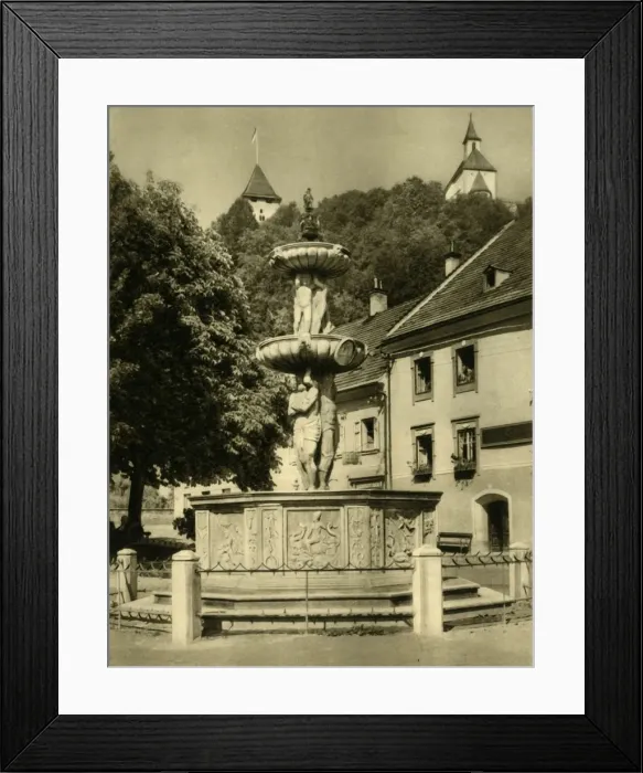 Framed Print : Fountain, Friesach, Austria, c1935. Creator: Unknown Framed Print : Fountain, Friesach, Austria, c1935. Creator: Unknown