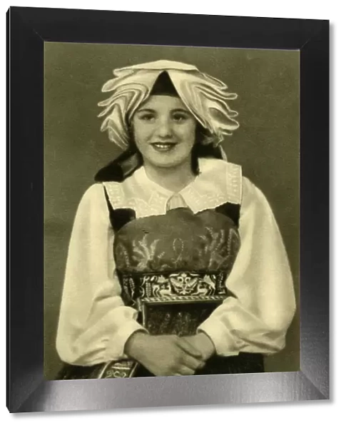 Girl in traditional costume, Gailtal, Austria, c1935. Creator: Unknown