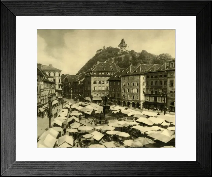 Framed Print : Main Square, Graz, Styria, Austria, c1935. Creator: Unknown Framed Print : Main Square, Graz, Styria, Austria, c1935. Creator: Unknown
