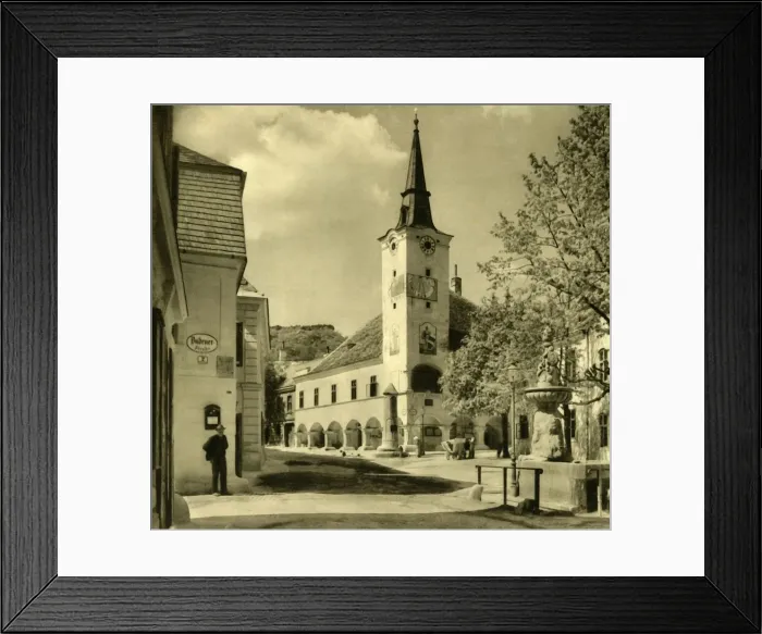 Framed Print : Town hall, Gumpoldskirchen, Modling, Lower Austria, c1935. Creator: Unknown Framed Print : Town hall, Gumpoldskirchen, Modling, Lower Austria, c1935. Creator: Unknown
