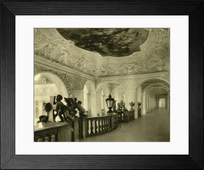 Framed Print : Imperial staircase, St Florian Monastery, Sankt Florian, Upper Austria, c1935. Creator: Unknown Framed Print : Imperial staircase, St Florian Monastery, Sankt Florian, Upper Austria, c1935. Creator: Unknown