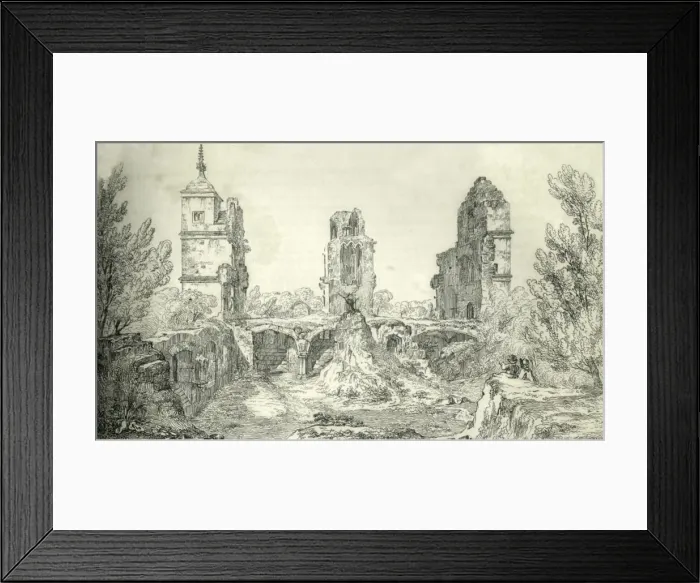 Framed Print : Brambletye House, Interior, c1835. Creator: Robert Blemmell Schnebbelie Framed Print : Brambletye House, Interior, c1835. Creator: Robert Blemmell Schnebbelie