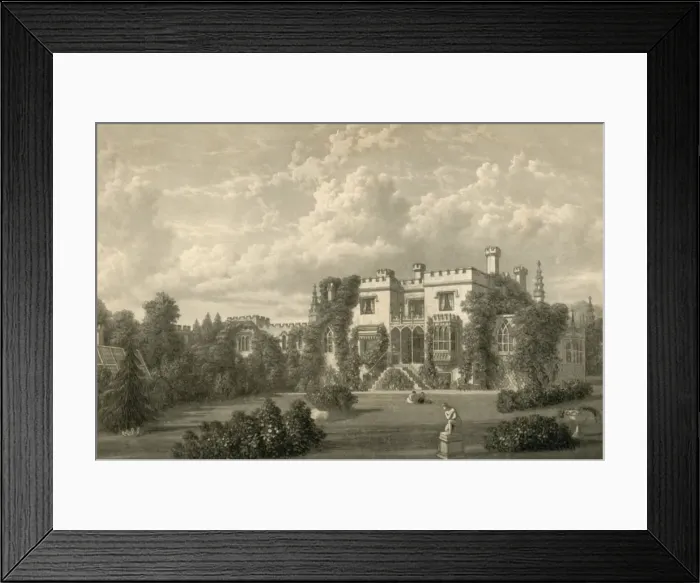 Framed Print : Saxonbury Lodge, 1835. Creator: William Westall Framed Print : Saxonbury Lodge, 1835. Creator: William Westall