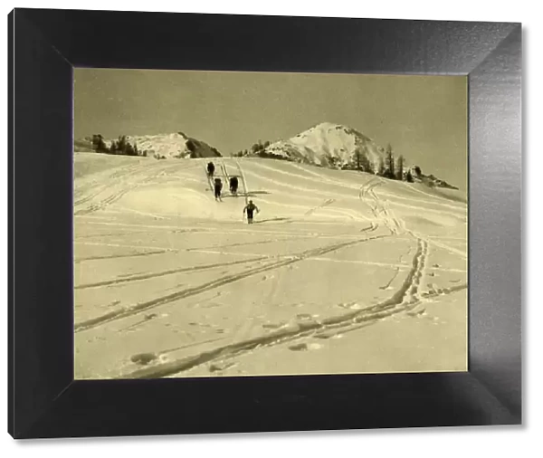 Skiing in the Totes Gebirge mountains, Austria, c1935. Creator: Unknown