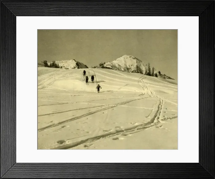 Framed Print : Skiing in the Totes Gebirge mountains, Austria, c1935. Creator: Unknown Framed Print : Skiing in the Totes Gebirge mountains, Austria, c1935. Creator: Unknown