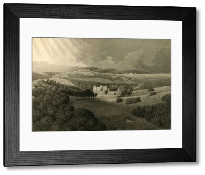Framed Print : Westdean House, 1835. Creator: Henry Alexander Ogg Framed Print : Westdean House, 1835. Creator: Henry Alexander Ogg