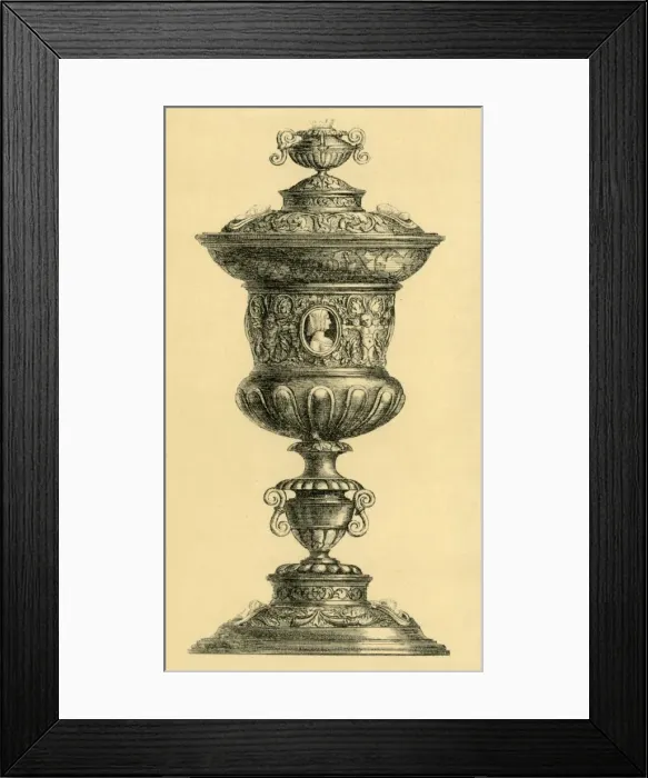 Framed Print : Silver cup and lid, c1550, (1881). Creator: W. M. McGill Framed Print : Silver cup and lid, c1550, (1881). Creator: W. M. McGill