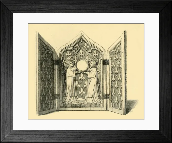 Framed Print : Ivory tryptich, 1470-1500, (1881). Creator: D Jones Framed Print : Ivory tryptich, 1470-1500, (1881). Creator: D Jones