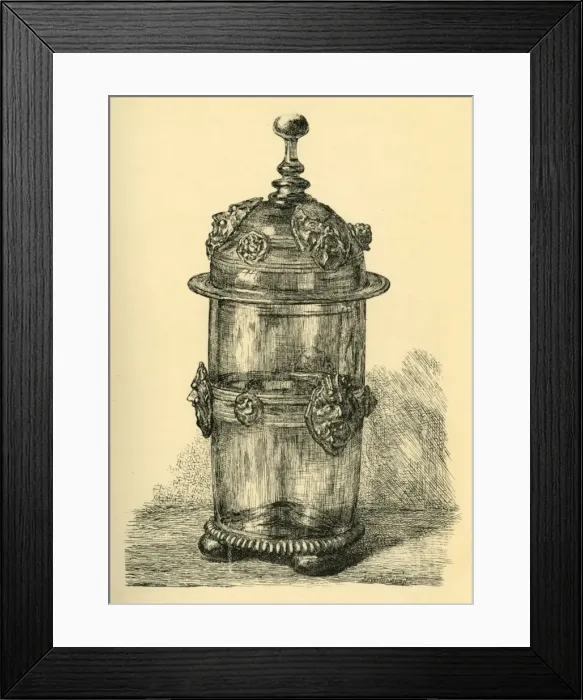 Framed Print : Glass beaker and cover, 1550-1620, (1881). Creator: J. I. Williamson Framed Print : Glass beaker and cover, 1550-1620, (1881). Creator: J. I. Williamson