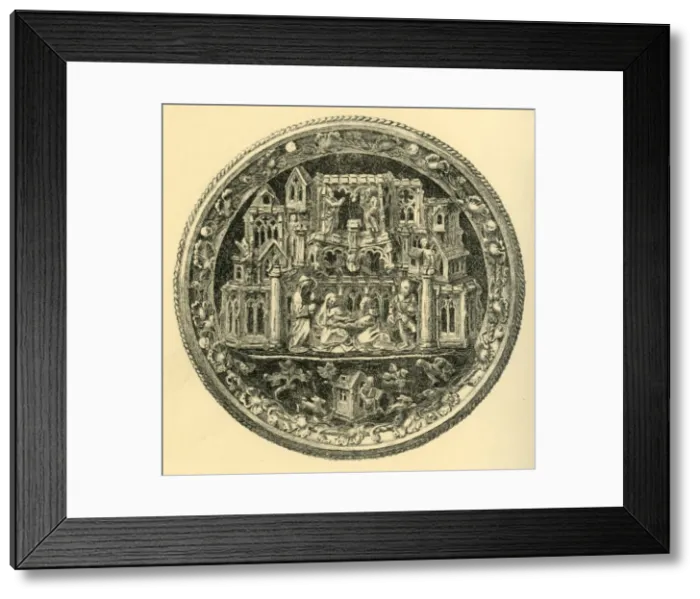Framed Print : Silver Gilt Morse, mid 15th century?, (1881). Creator: John Watkins Framed Print : Silver Gilt Morse, mid 15th century?, (1881). Creator: John Watkins