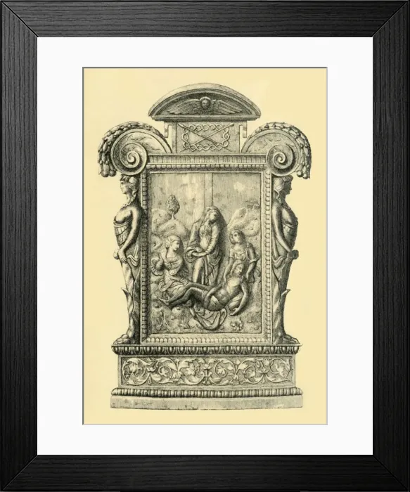Framed Print : Silver plaque, 16th century?, (1881). Creator: D Jones Framed Print : Silver plaque, 16th century?, (1881). Creator: D Jones