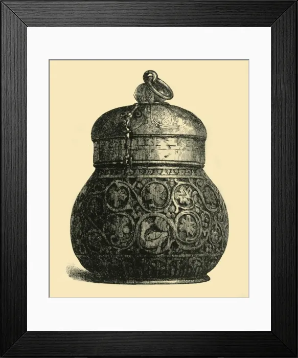 Framed Print : Ivory box, 750- 850 AD, (1881). Creator: M Sullivan Framed Print : Ivory box, 750- 850 AD, (1881). Creator: M Sullivan