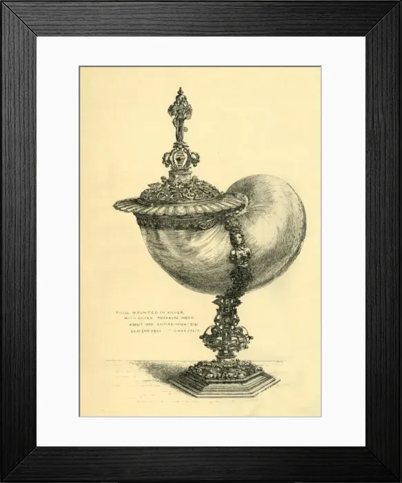 Framed Print : Trochus shell cup and lid, 1618-1625, (1881). Creator:s Thomas Framed Print : Trochus shell cup and lid, 1618-1625, (1881). Creator:s Thomas
