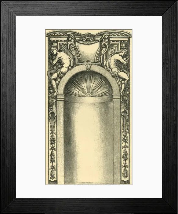 Framed Print : Design for the decoration of a niche, late 16th century, (1881). Creator: Unknown Framed Print : Design for the decoration of a niche, late 16th century, (1881). Creator: Unknown