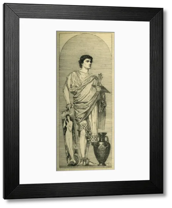 Framed Print : Apelles: design for a mosaic, c1864, (1881). Creator: Bernard Collier Framed Print : Apelles: design for a mosaic, c1864, (1881). Creator: Bernard Collier