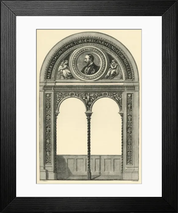 Framed Print : Design for a lunette with portrait of Prince Albert, c1863, (1881). Creator: A Reid Framed Print : Design for a lunette with portrait of Prince Albert, c1863, (1881). Creator: A Reid