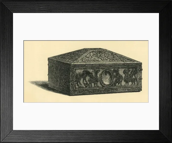 Framed Print : Casket, c1180-1200, (1881). Creator: William Catley Framed Print : Casket, c1180-1200, (1881). Creator: William Catley