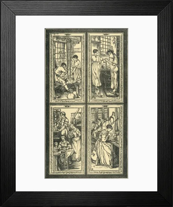 Framed Print : Staffordshire Processes, design for stained glass window, c1870, (1881). Creator: Unknown Framed Print : Staffordshire Processes, design for stained glass window, c1870, (1881). Creator: Unknown