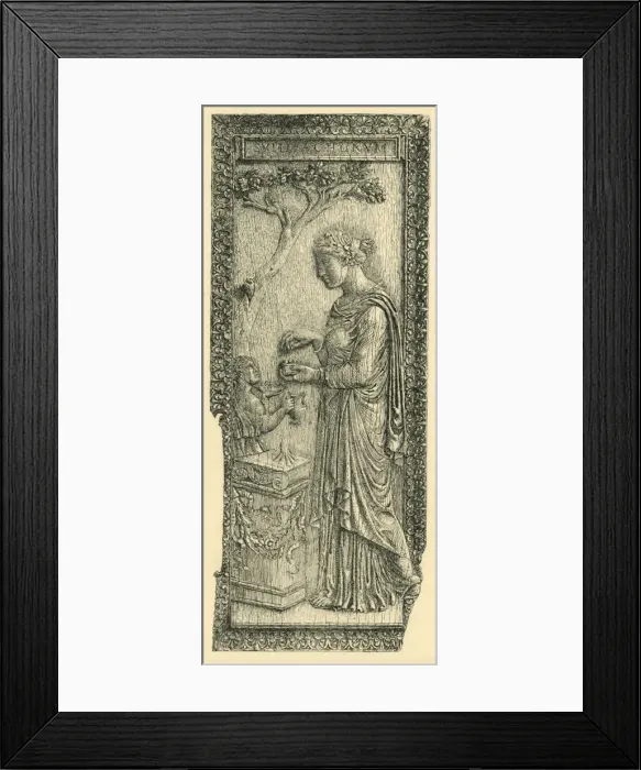 Framed Print : The Symmachi Panel, late 4th or early 5th century, (1881). Creator: W Wise