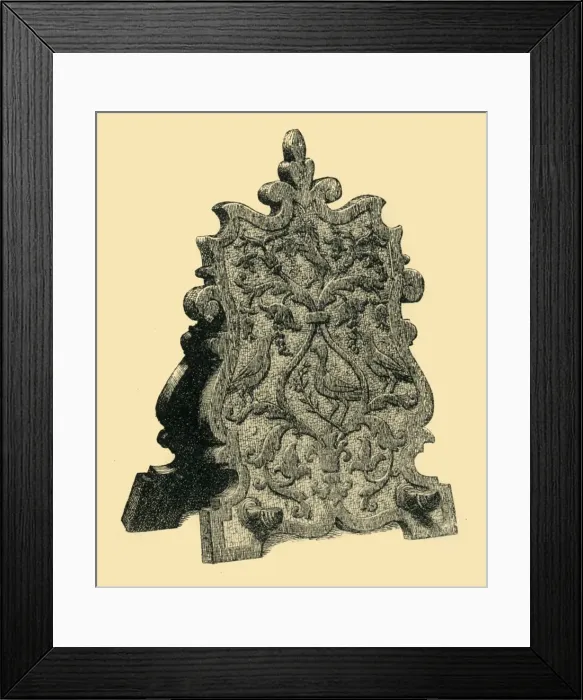 Framed Print : Bookrest, 1540-1580, (1881). Creator: William Catley Framed Print : Bookrest, 1540-1580, (1881). Creator: William Catley