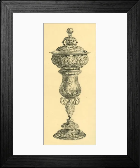 Framed Print : Cup and lid, c1600, (1881). Creator: Js Dominy