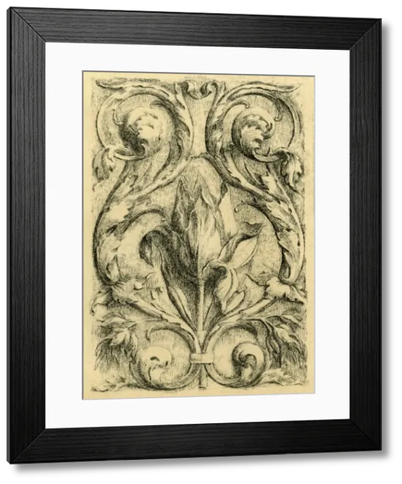 Framed Print : Brass plaque, 1881. Creator: Z Pritchard Framed Print : Brass plaque, 1881. Creator: Z Pritchard