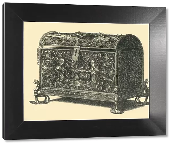 Silver casket, 1840s, (1881). Creator: W Jones