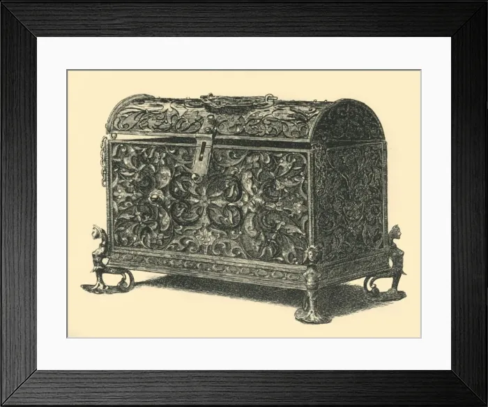 Framed Print : Silver casket, 1840s, (1881). Creator: W Jones Framed Print : Silver casket, 1840s, (1881). Creator: W Jones