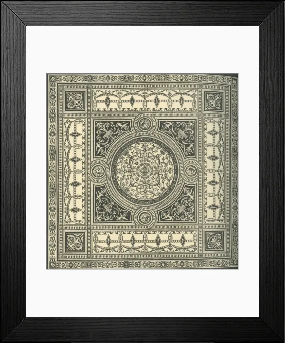 Framed Print : Design for a ceiling, c1860s, (1881). Creator: Unknown Framed Print : Design for a ceiling, c1860s, (1881). Creator: Unknown