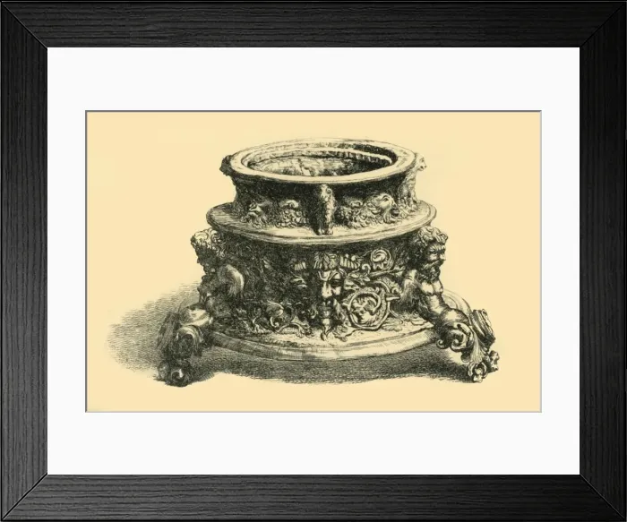 Framed Print : Bronze inkstand, mid 16th century, (1881). Creator:s Thomas Framed Print : Bronze inkstand, mid 16th century, (1881). Creator:s Thomas