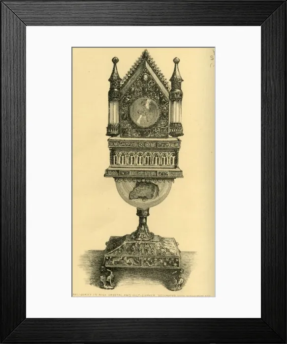 Framed Print : Reliquary, early 13th century, (1881). Creator: Js Goepel Framed Print : Reliquary, early 13th century, (1881). Creator: Js Goepel
