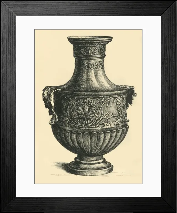 Framed Print : Bronze vase, 16th or 19th century, (1881). Creator: R I Stevenson Framed Print : Bronze vase, 16th or 19th century, (1881). Creator: R I Stevenson