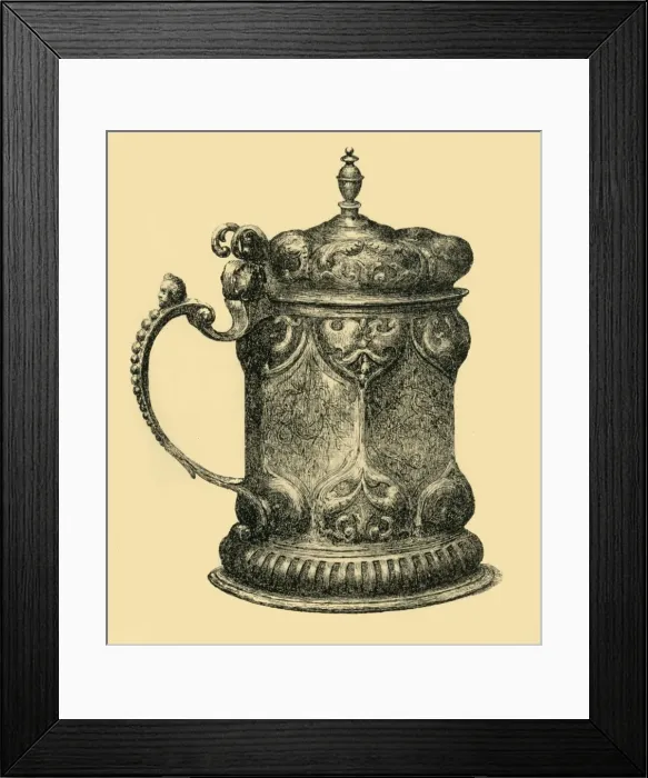 Framed Print : Silver tankard, c1625, (1881). Creator: J Brooke Framed Print : Silver tankard, c1625, (1881). Creator: J Brooke