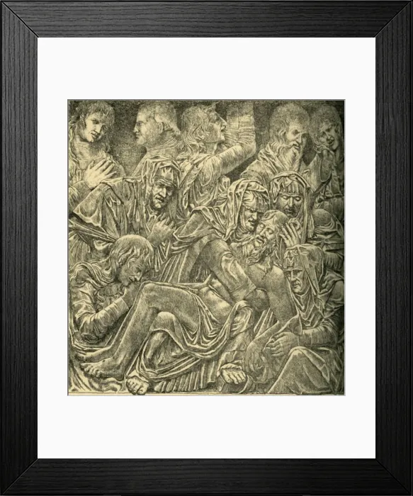 Framed Print : Lamentation over the dead Christ, marble panel, c1470-1475, (1881). Creator: J. I Framed Print : Lamentation over the dead Christ, marble panel, c1470-1475, (1881). Creator: J. I