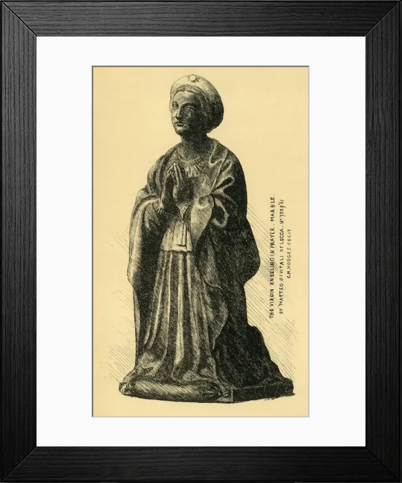 Framed Print : The Virgin Annunciate, marble statue, 1519, (1881). Creator: Charles Martin Hodges Framed Print : The Virgin Annunciate, marble statue, 1519, (1881). Creator: Charles Martin Hodges