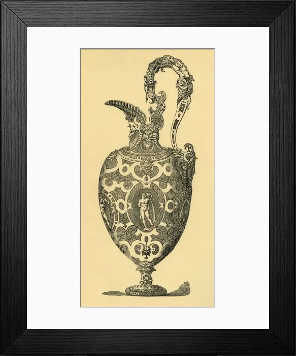 Framed Print : Original design for a vase or ewer, (1881). Creator: Unknown Framed Print : Original design for a vase or ewer, (1881). Creator: Unknown