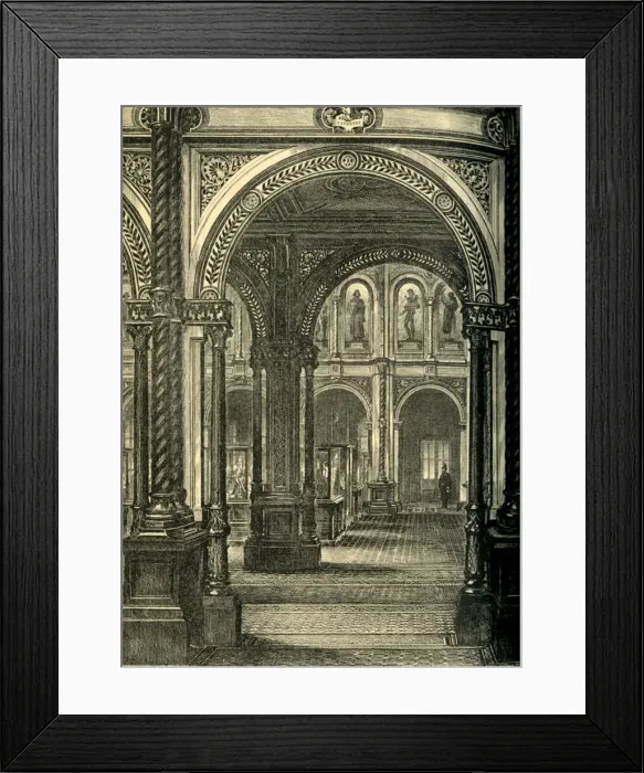 Framed Print : Central or Loan Court, South Kensington Museum, c1860s, (1881). Creator: John Watkins Framed Print : Central or Loan Court, South Kensington Museum, c1860s, (1881). Creator: John Watkins