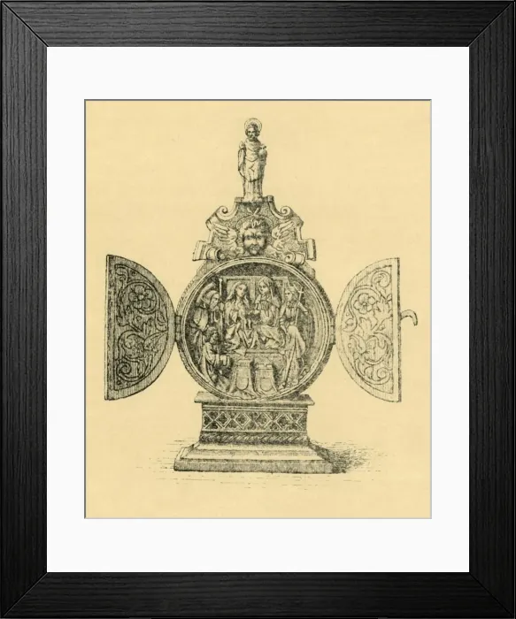 Framed Print : Miniature altar, 1500-1570, (1881). Creator: D Jones Framed Print : Miniature altar, 1500-1570, (1881). Creator: D Jones
