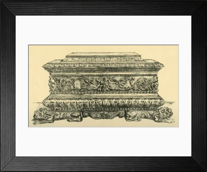 Framed Print : Walnut chest, (1881). Creator: Andrew Fingar Brophy Framed Print : Walnut chest, (1881). Creator: Andrew Fingar Brophy