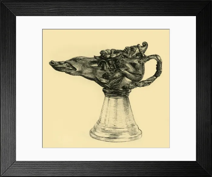 Framed Print : Bronze lamp, 19th century?, (1881). Creator: M Sullivan Framed Print : Bronze lamp, 19th century?, (1881). Creator: M Sullivan