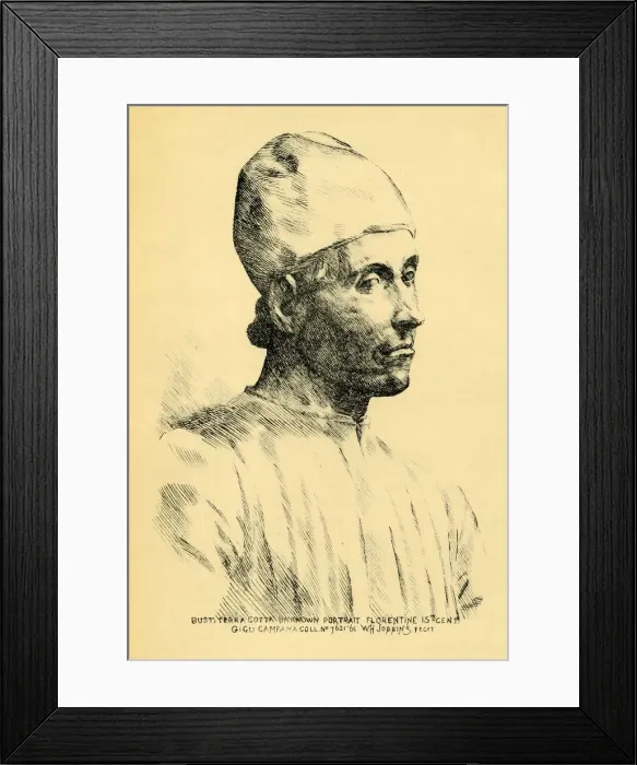 Framed Print : Terracotta bust of a young man, c1860s, (1881). Creator: William H Jobbins Framed Print : Terracotta bust of a young man, c1860s, (1881). Creator: William H Jobbins