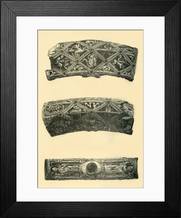 Framed Print : Head of a Tau Cross, c1140-1150, (1881). Creator: Frederick Albert Slocombe Framed Print : Head of a Tau Cross, c1140-1150, (1881). Creator: Frederick Albert Slocombe