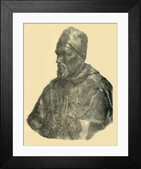 Framed Print : Bust of Pope Innocent X, c1690, (1881). Creator: Bernard Collier Framed Print : Bust of Pope Innocent X, c1690, (1881). Creator: Bernard Collier
